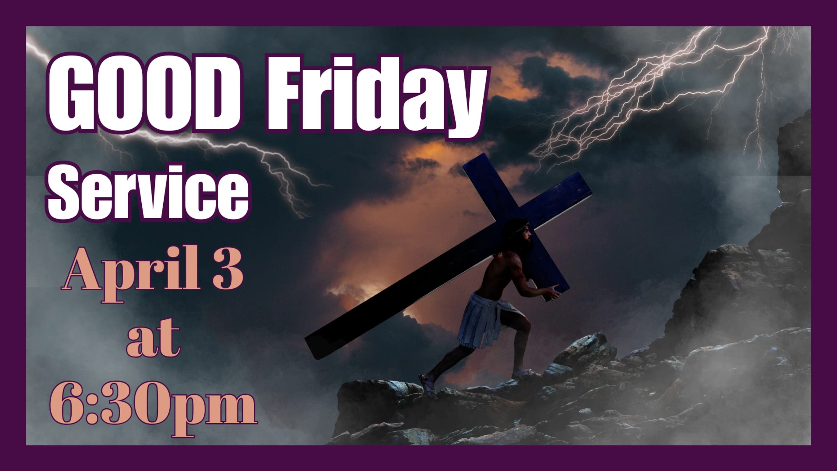 Good Friday Worship Service: April 3 @ 6:30pm